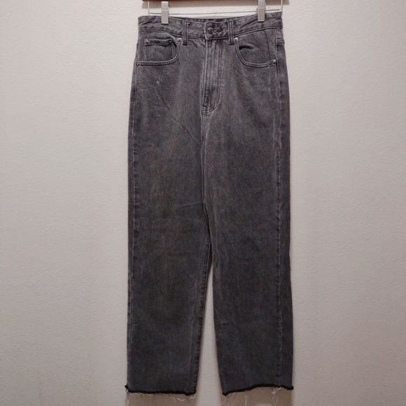 Glassons Faded Black Wide Leg Denim Jeans 10 - Picture 1 of 4